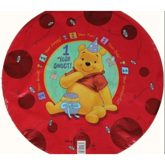 18 1 YEAR SWEET POOH Balloon  Party Supplies Decorations Foil Mylar Balloon