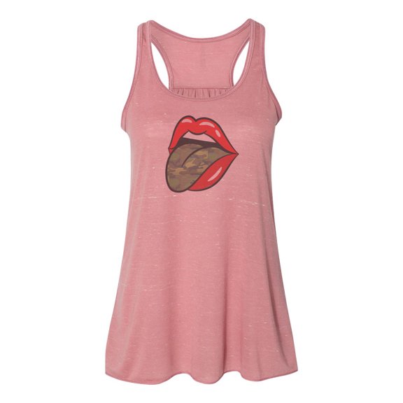 "Racerback, Camo Tongue, Racerback Tank, Tongue, Bella Canvas, Sublimation, Tongue Out, Trendy Tops, Ladies, Gift For Her, Workout Clothes, Mauve Marble, MEDIUM"