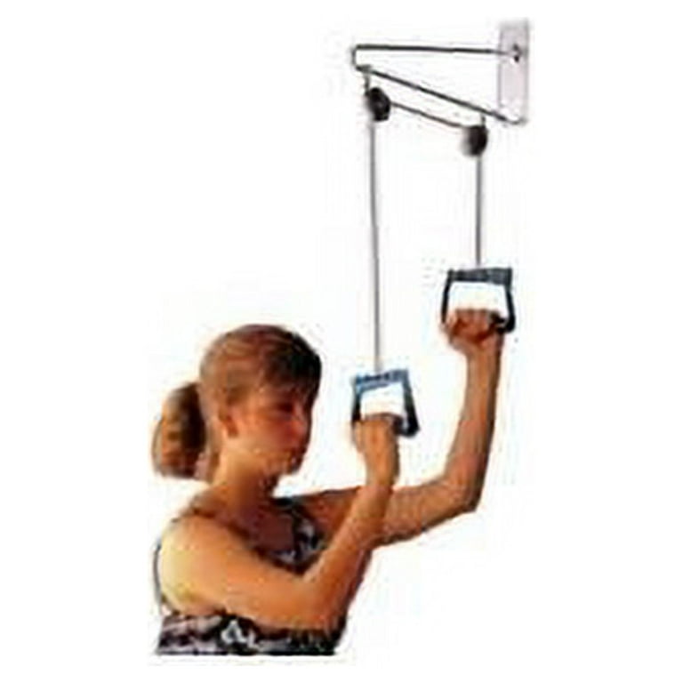 Essential Medical Supply Overdoor Exercise Pulley Kit with Heavy Duty Resistance Rope and Plastic Ergonomic Handles Walmart