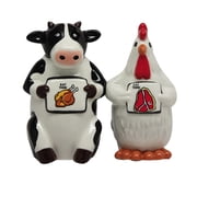 Pacific Giftware Eat Chicken Eat Beef - Salt and Pepper Shakers, 3.5" tall