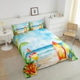 thumbnail image 4 of Erosebridal Ocean Beach Bedding King Comforter Set,Summer Holiday Comforter Sets King Size,Surfing Decor,Microfiber,3 Pieces, 4 of 8