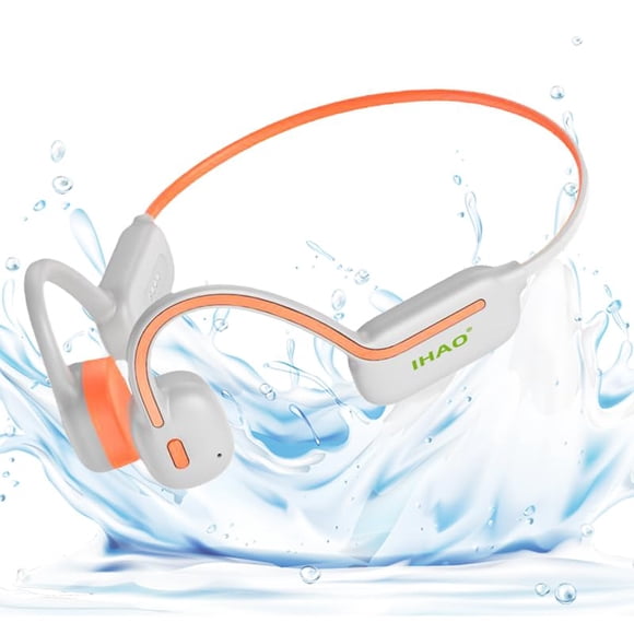 Auriculares de natación IHAO True Bone Conduction MP3 32GB Naranja