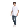 thumbnail image 4 of Zfeel Short Sleeve Crewneck T-Shirt, Men's 100% Cotton Super-Soft Blank Tee, White, XL, 4 of 6