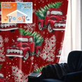 thumbnail image 5 of Red Truck Christmas Blackout Curtains for Bedroom/Living Room, Pinch Pleated Black Out Curtains, Xmas Tree Snowflake Winter Room Darkening Window Drapes with Hooks 2 Panels, 59"x70", 5 of 8