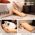 thumbnail image 6 of CheerPals Solid Wood Cat Scratcher Ramp with 100% Natural Sisal Pad, Interactive Sisal Balls & Teaser Toy, Heavy Duty Furniture Protector for Indoor Cats, Supports up to 80 lbs, 6 of 9