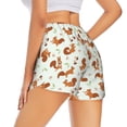 thumbnail image 3 of Disketp Squirrel Playing Print Women's Shorts Workout Shorts for Athletic Gym Running Shorts with Phone Pockets XX-Large, 3 of 8
