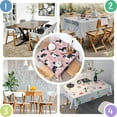 thumbnail image 4 of Border Collie Dogs with Pioneer Flower Square Tablecloth,Waterproof Square Table Cover,Wipeable Spillproof Washable Table Cover for Home Kitchen Party Decor 60"x60"(152x152cm), 4 of 6