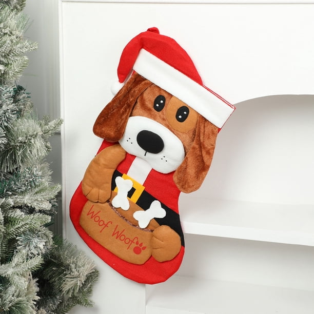 Decoraciones de Navidad Ganfancp Calcetines de Navidad Lindo Perro Gatos Bolsa de Regalo