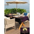thumbnail image 4 of Outdoor Tablecloth with Umbrella Hole and Zipper, Halloween Rectangle Table Cloth 60x102 Inch Waterproof Tablecloth, Retro Horror Castle Yellow Moon Bat Tree Picnic Table Cover for Patio Camping, 4 of 7