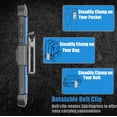 thumbnail image 6 of Samsung Galaxy A71 5G Case Holster Clip, Tekcoo Shock Absorbing [Blue] Secure Swivel Locking Belt Defender Heavy Full Body Kickstand Carrying Tank Armor Case & 2 Pcs Tempered Glass Screen Protector, 6 of 9