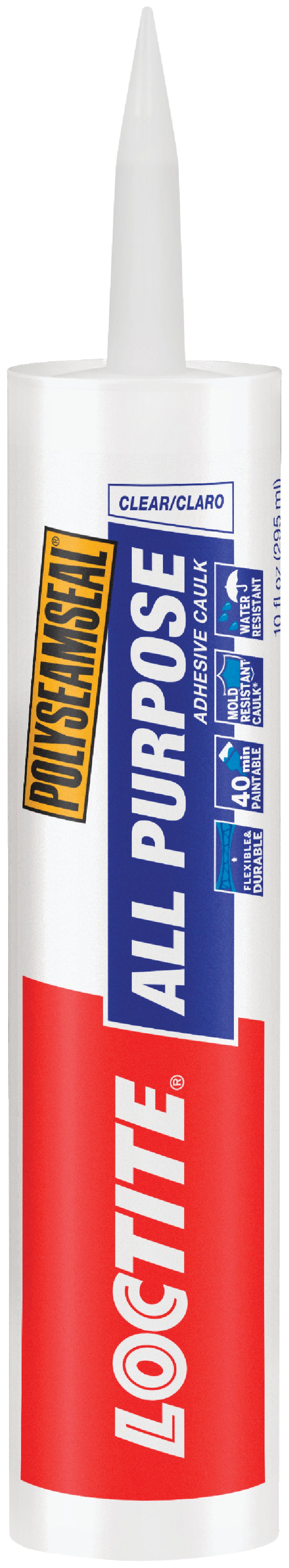 Henkel Loctite Polyseamseal AllPurpose Adhesive Caulk 10 Oz., Clear