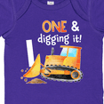 thumbnail image 4 of Inktastic One and Digging It Bulldozer 1st Birthday Boys or Girls Baby Bodysuit, 4 of 5