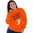 thumbnail image 3 of Ghost Under the Sheets Halloween Unisex Plus Fleece Graphic Sweatshirt Brisco Brands 2X, 3 of 5