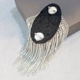 thumbnail image 3 of Naierhg Shoulder Brooch Tassels Rhinestones Jewelry Handmade Shiny Epaulet Clothes Decor, 3 of 8