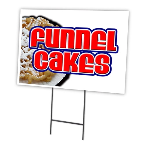 CHOCOLATE FUNNEL CAKES Yard Sign /& Stake outdoor plastic window