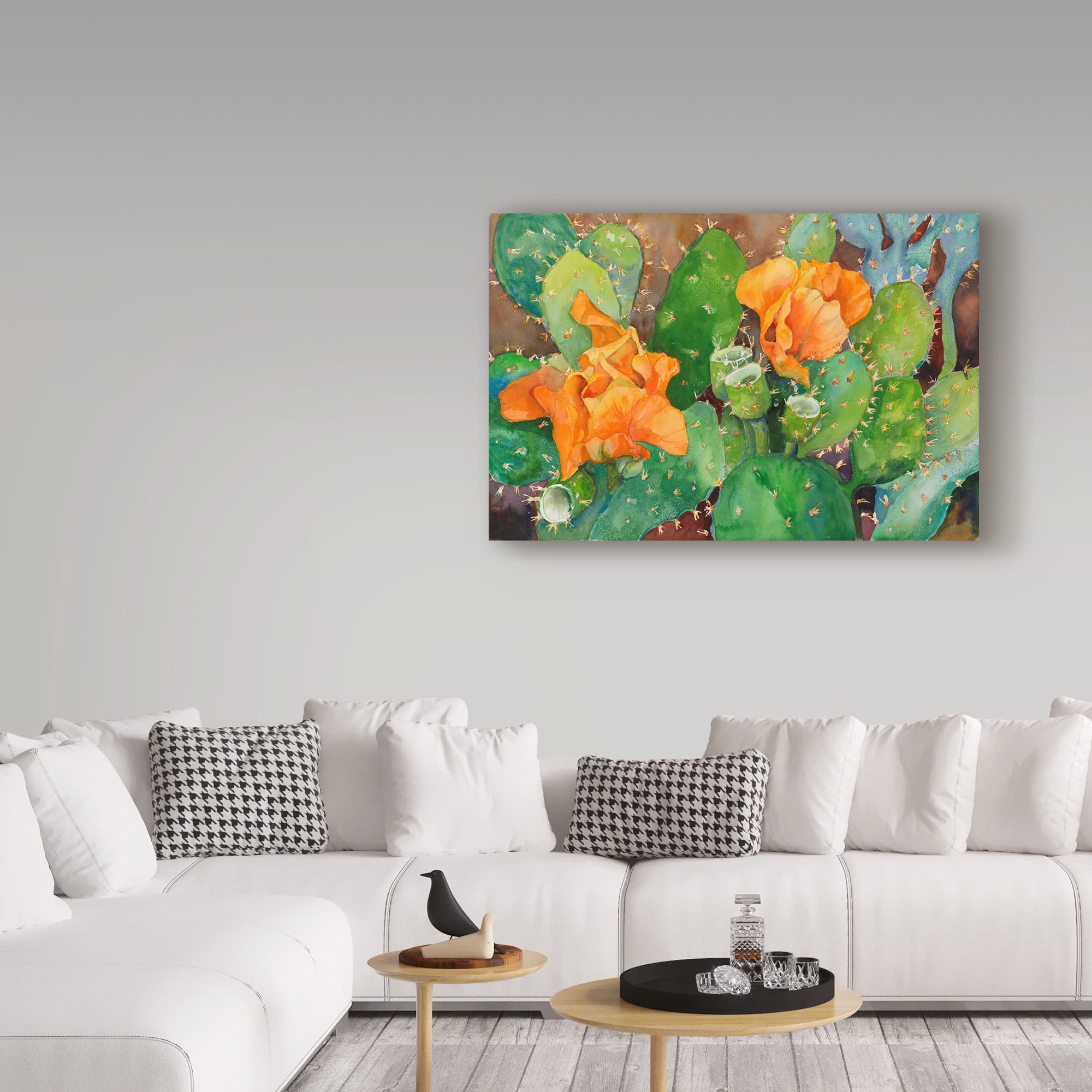 Trademark Fine Art 'Blossoming Cactus' Canvas Art by Joanne Porter