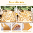 thumbnail image 5 of Moynesa 4'x6' Outdoor Rugs Waterproof, Plastic Straw RV Rugs for Outside, Large Portable RV Outdoor Rugs for Camping, Reversible Flower Picnic Mat for Camper Garden Tent, 5 of 10