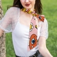 thumbnail image 4 of Wukai Retro 70s Hippie Print Hair Scarf for Women Fashion Silky Satin Headscarf Wrap Breathable Lightweight Neck Scarves For Handbag Accessories, 4 of 6
