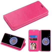 Mybat My Jacket Leather Wallet Case for Samsung Galaxy S9 Plus - Hot Pink