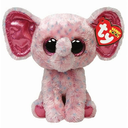 TY Beanie Boos - ELLIE the Pink Elephant (Glitter Eyes) (Medium Size - 9 inch)