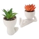 thumbnail image 3 of 2 Piezas de DecorAció de Macetas Suculentas Artificiales, Linda Decoración Suculenta Falsa de Forma Humana Con Plantas Artificiales para Estante de Baña, Oficina, Decretación, 3 of 7