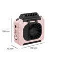 thumbnail image 4 of Pequeños Ventiladores Ventilador portátil con clip para la cintura Ventilador USB recargable montado en la cintura para viajes (rosa) Libre de BPA, 4 of 9