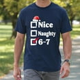 thumbnail image 4 of Nice Naughty 6 7 Meme T-Shirt – Christmas Humor Theme – Kids Holiday Wear, 4 of 6