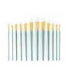 Royal & Langnickel - 12pc Zip N' Close Assorted Short Handle Artist Paint Brush Set - White Bristle 2