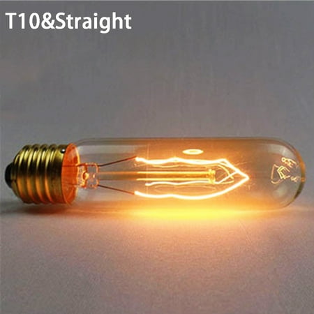 

40W Antique Incandescent Decoration E27 holder Ball light Glass Filament Edison Lamp Vintage Retro Bulb T10&STRAIGHT
