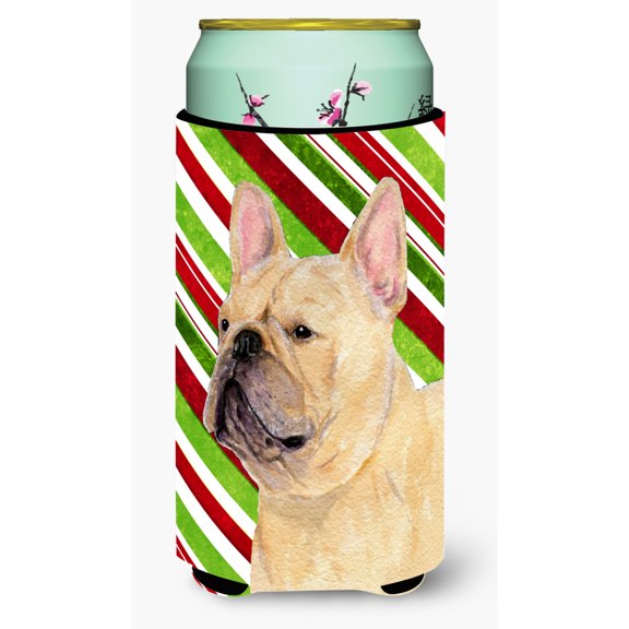 French Bulldog Candy Cane Holiday Christmas Tall Boy Hugger