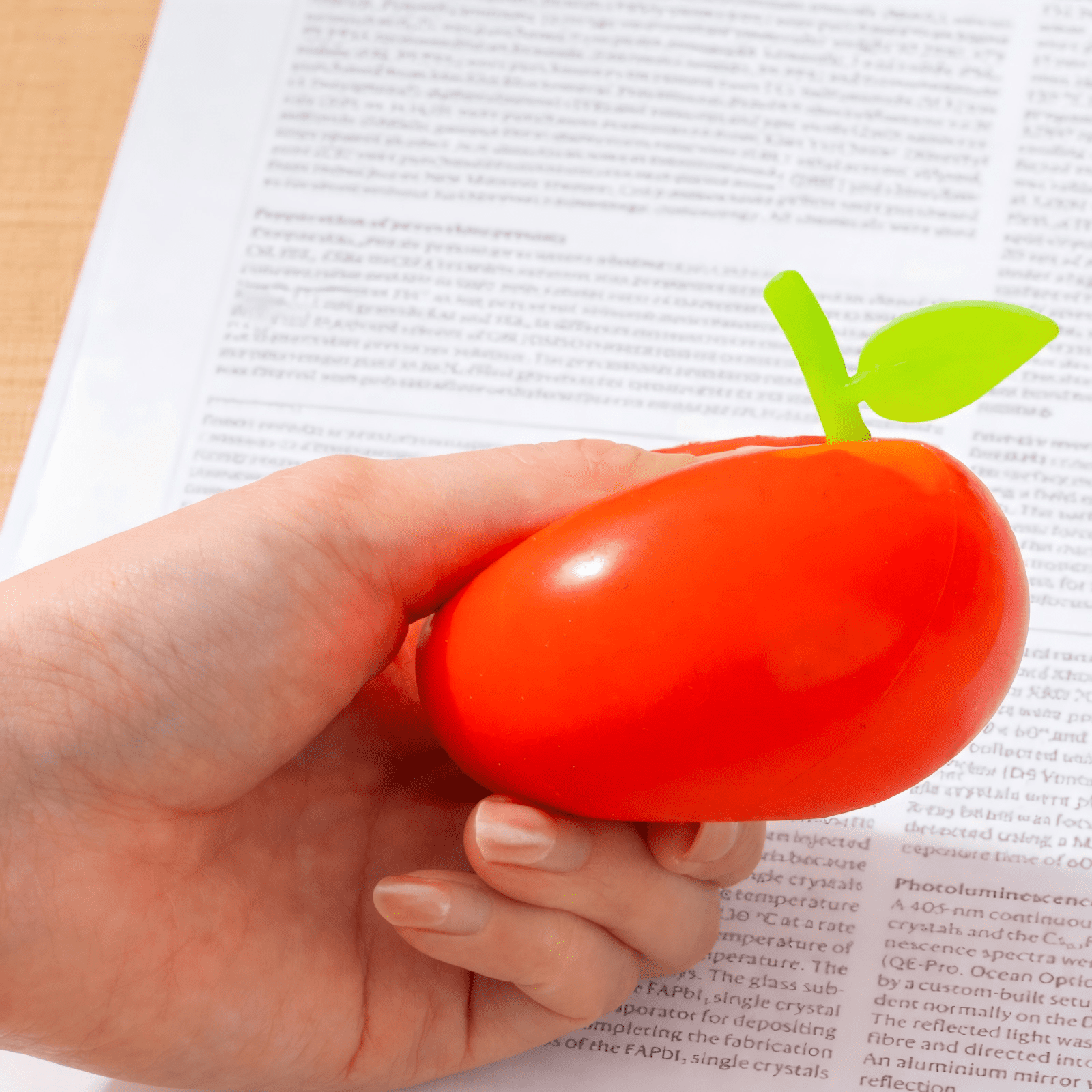 Apple Shape Stress Ball For Classroom And Office - Soft Squeeze Comfort