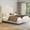 Beige, variant on King Size Bed Frame, Upholstered Platform Bed with 62" Tall Wingback Headboard, Velvet Modern Luxury Design, Box Spring Option, Easy Assembly, Noise Free, Beigent design, Beige