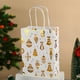 thumbnail image 1 of Bolsa de Regalo Navideña | Bolsa de Papel con Estampado de Papá Noel para Dulces Navideños, 21,8 X 15,9 X 8 Cm, Color Blanco, Resistente, Ideal para Fiestas Navideñas | para Envolver Regalos, Golosin, 1 of 6