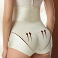 thumbnail image 4 of Ashirexll High Waisted Compression Bodysuit Shapewear for Women Elastic Underwear Briefs White L, 4 of 8