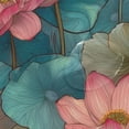 thumbnail image 4 of Yayeee Shower Curtain with Hooks 72"x72" Waterproof Fabric Bathroom Hanging Decor, Pink Water Lilies Pattern, 4 of 5