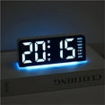 thumbnail image 1 of New Digital LED Alarm Clock Desktop Table Clock Night Light with Time Temperature Display Backlight Snooze Clock Modern Decor, 1 of 3