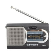 Sonivox Vs-R3 Black Color Pocket Type Analog Fm Radio Vintage Nostalgic Radio
