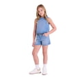 thumbnail image 5 of U.S. Polo Assn. Girls Knit Denim Pull On Short, Sizes 4-18, 5 of 6