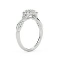 thumbnail image 4 of AFFY Twisted Halo Solitaire Engagement Rings for Women, 0.70 Cttw Oval And Round Cut Lab Grown Diamond Ring In 14K White Gold Over 925 Sterling Silver F-G-H, SI Quality Ring Size-8.5, 4 of 6