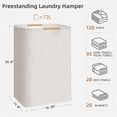 thumbnail image 4 of Collapsible Laundry Basket Dirty Clothes Storage Basket with Handle Hamper Sundries Storage Bag Bathroom Accessories, 4 of 9
