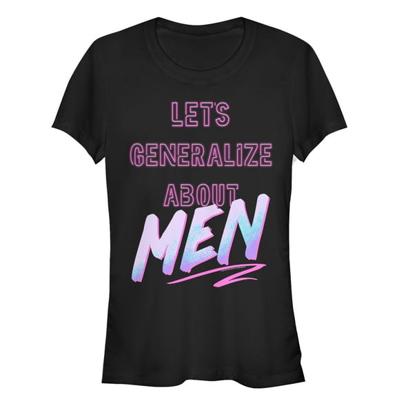 Junior's Crazy Ex-Girlfriend Let's Generalize About Men  Graphic Tee Black Medium