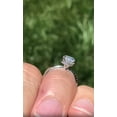 thumbnail image 2 of Solitaire Brilliance 2.5Ct Pear Lab Grown Diamond Hidden Halo with Pave Accent Wedding Solitaire Ring 10K White Gold, Ring Size 6, 2 of 5