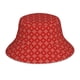 thumbnail image 1 of Balery Red White Snowflakes Sombreros para el sol para hombre y mujer, sombrero de pescador con UPF 50+, 1 of 6