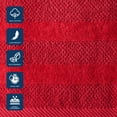 thumbnail image 5 of Cannon Shear Bliss Quick Dry 100% Cotton 6-Piece Towel Set for Adults (Crimson), 5 of 9