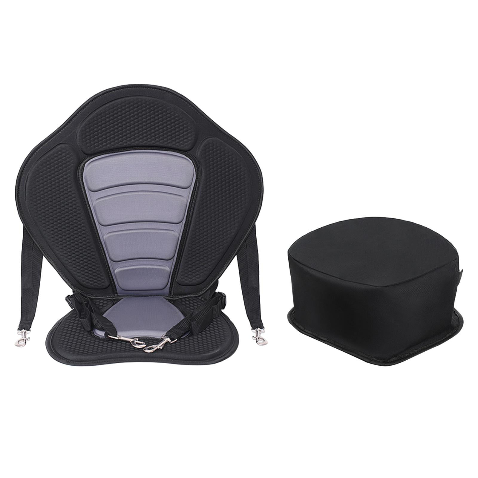 harayaa Kayak Padded Seat Canoe Seat Adjustable Cushion Cushioned Fishing Seat Anti Skid Grey With Bag