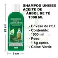 thumbnail image 4 of ÁRBOL DE TÉ + BERGAMOTA MIX 1000 VIVONATURAL. 1 SHAMPOO ÁRBOL DE TÉ 1000 ml Y 1 SHAMPOO ACEITE DE BERGAMOTA 1000 ML, 4 of 6
