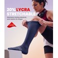 thumbnail image 6 of PULIOU Compression Socks 20-30 mmHg Knee High for Women & Men, 2 Pairs, Breathable, for Nurse, Running, Travel, Sports & Everyday Wear, Dark Blue, 6 of 7