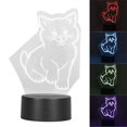 thumbnail image 4 of 3D Cat Lamp, 3D Lamp Easy  Unique Design 7 Colors Changing  for Bedroom for Dorm for Office, 4 of 8
