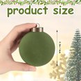 thumbnail image 4 of 12/24/36 piezas de bolas navideñas de terciopelo a granel, bolas de árbol de Navidad flocadas, adornos colgantes de plástico para árbol de Navidad, 4 of 5
