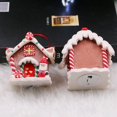 thumbnail image 5 of Colgante LED con temática navideña, muñeco de nieve, jengibre, Papá Noel, casa de luces, cerámica blanda, árbol colgante, decoración para fiesta de año nuevo en el hogar, 5 of 5